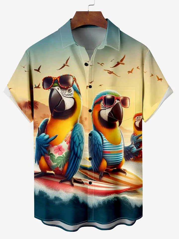 3D Printing Guitar - JEHawaiian Parrot-Chemises pour hommes, impression 3D,