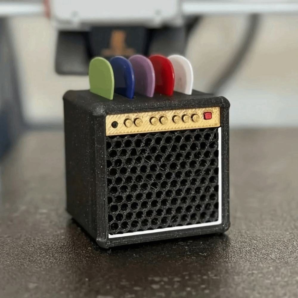 3D Printing Guitar - Support de médiator de guitare rétro,