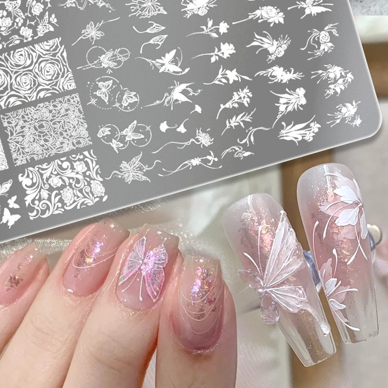 3D Printing Template - BORN PRETTY feuilles fleur Nail Art