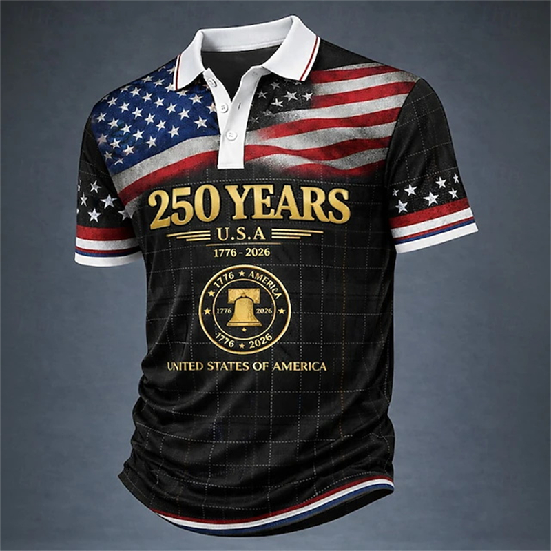 3D Printing Usa - Nouveau Polo Homme 2026 Célébration du