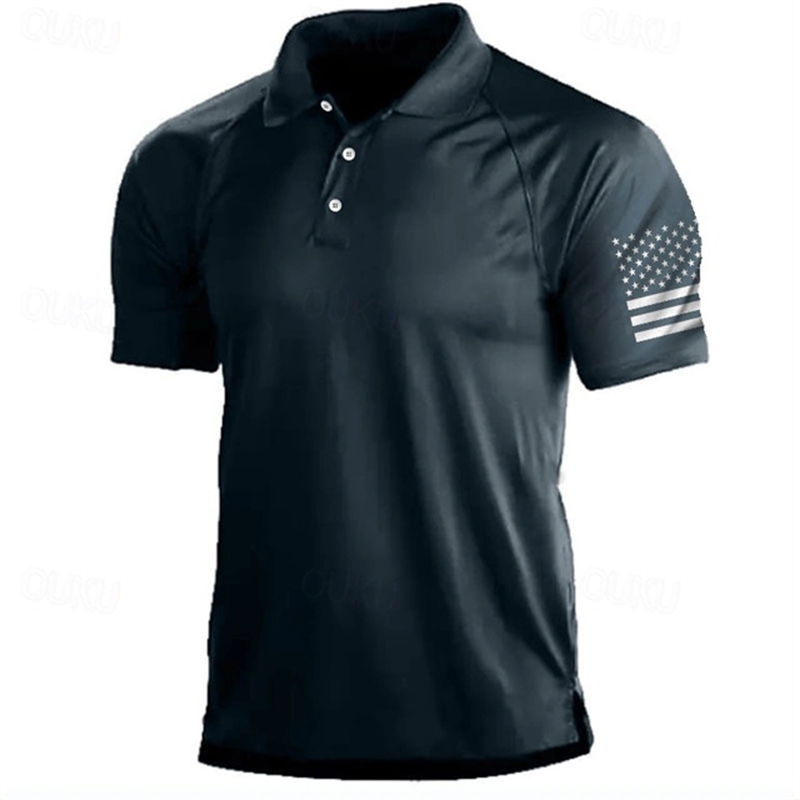 3D Printing Usa - Polo à motif de drapeau américain
