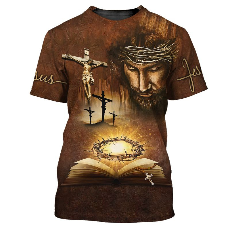 3D Printing Usa - T-shirt à manches courtes Jésus-Christ pour
