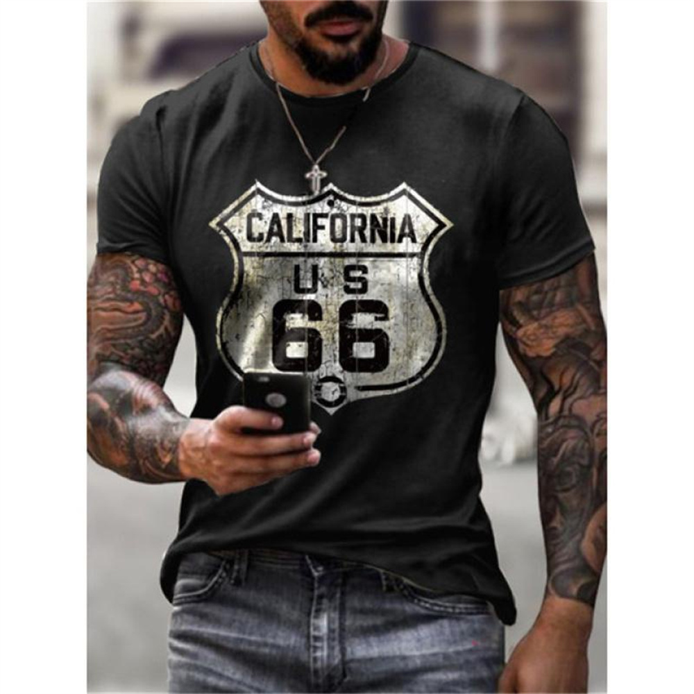 3D Printing Usa - T-shirt manches courtes homme, streetwear, vintage,