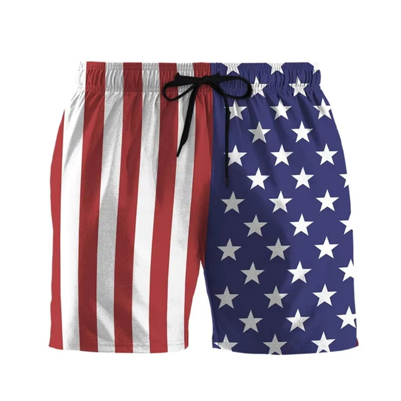 3D Printing Usa - Shorts de plage pour hommes, imprimé