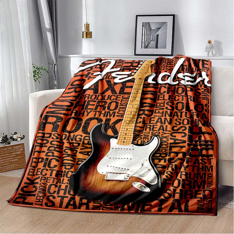 3D Printing Guitar - Couverture en flanelle à motif de