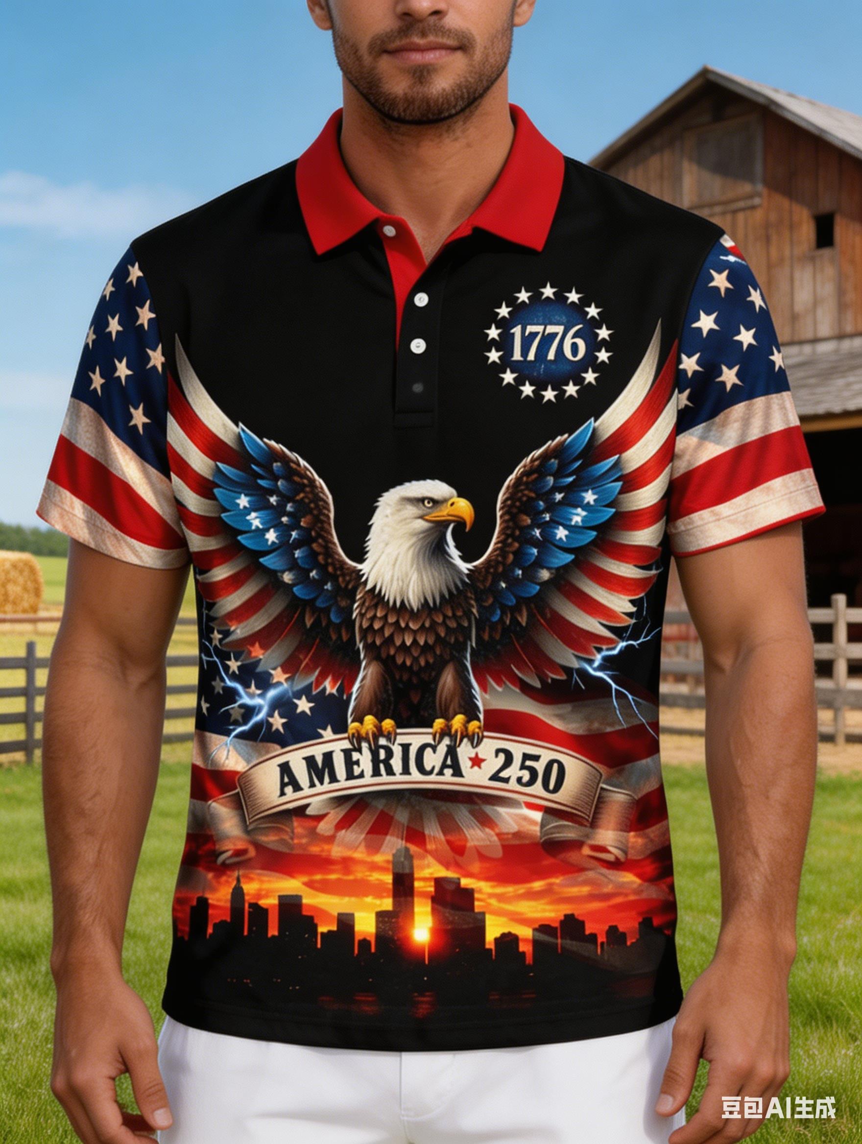 Polo pour homme USA 250th Anni - 3D Printing Usa avis et prix