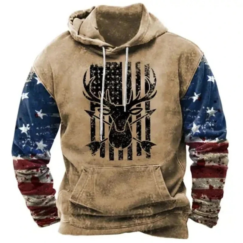 Sweat-shirt à capuche Vintage  - 3D Printing Usa avis et prix